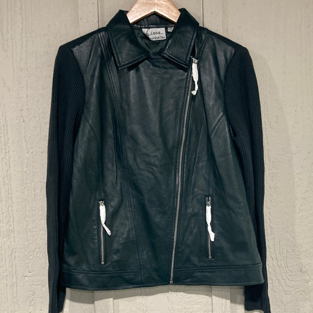 Linea by Louis Dell'Olio Green Leather Jacket